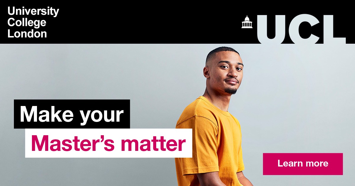 Your future matters. Make your Master’s matter too with @ucl a top 10 world university.  

Learn more by registering your interest and joining one of our upcoming Graduate Open Events running in early 2024.  

tinyurl.com/4mpbekhz

#UCLMastersMatter
