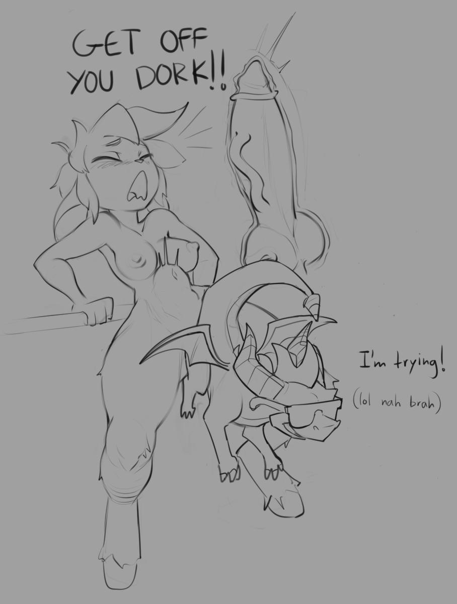 SmugBlueFaun's tweet photo. Spyro&amp;Elora sketch comm :)) https://t.co/UfkctndaVx
