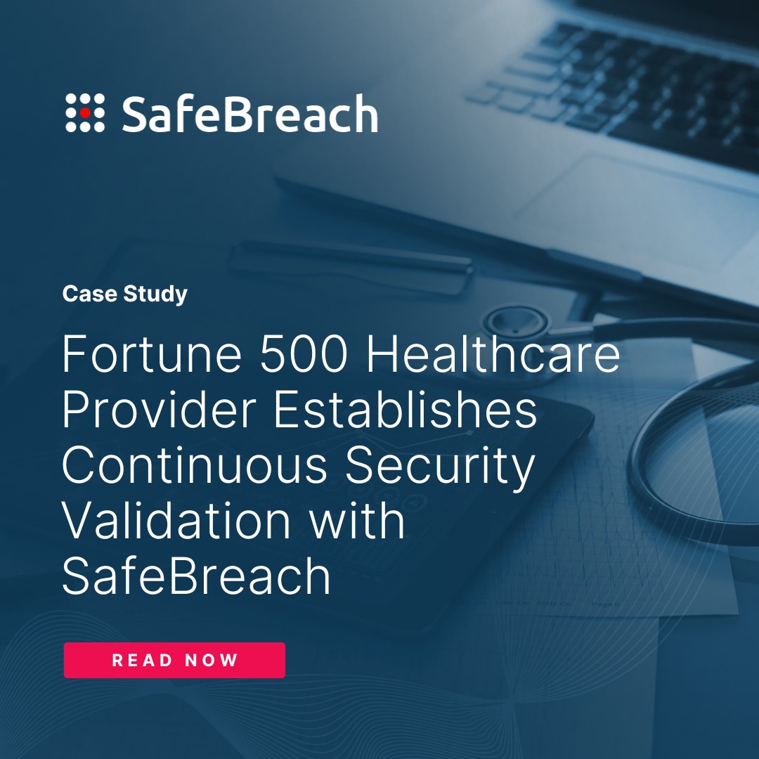 safebreach's tweet photo. Learn how the security team for one of the largest not-for-profit healthcare insurance providers leveraged the SafeBreach platform to continuously validate their security controls: https://t.co/9IPVRWvL4c https://t.co/Em0L6R1dQK