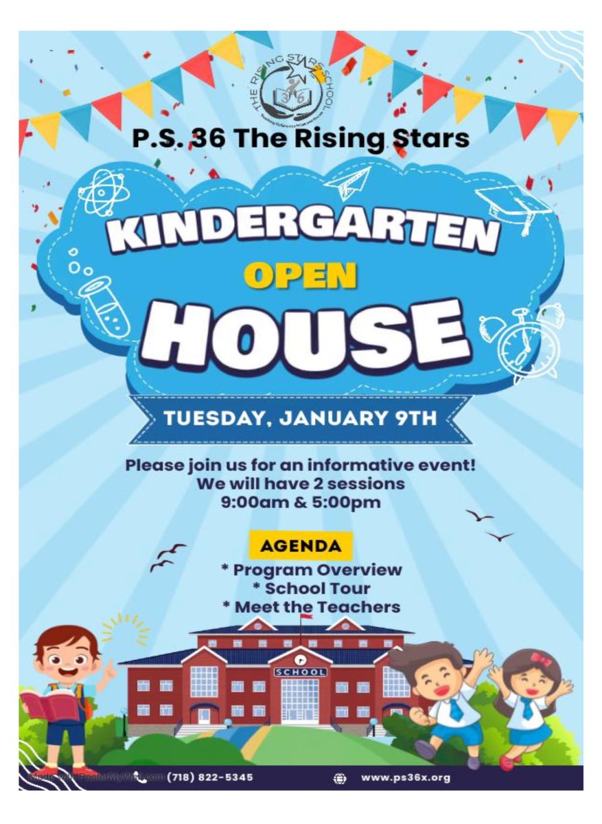 Join us tomorrow for our Kindergarten Open House! Come take a tour of the building and learn more about our program! We will have light refreshments