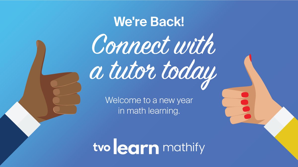 TVO Learn Mathify tutors are back and ready to dive into free math coaching with you!

🕘 Tutoring Hours: Mon-Fri: 9 AM - 9 PM ET Sat-Sun: 3 PM - 9 PM ET 
📚 Available for Ontario students in Grades 4-12 
✅ Free curriculum-aligned support

Here's to a new year in math learning!