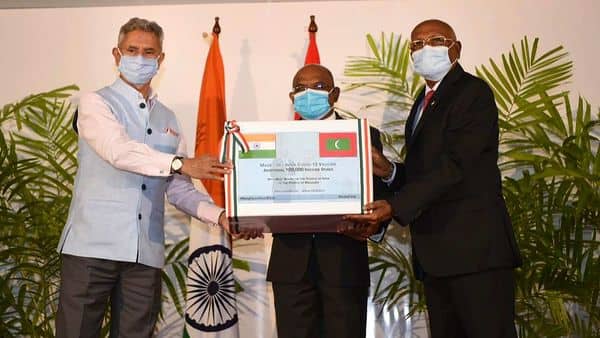 SystummOTT's tweet photo. When India 'invented it's Covid Vaccine ' 
Maldives was the first country to receive Covid-19 vaccines from India when India gifted 1,00,000 doses within 96 hours of its launch in India. 
We saved them before we could save all of ours . Shame #MaldivesOut #Maldives
#MaldivesOut https://t.co/j17L9ePBA7