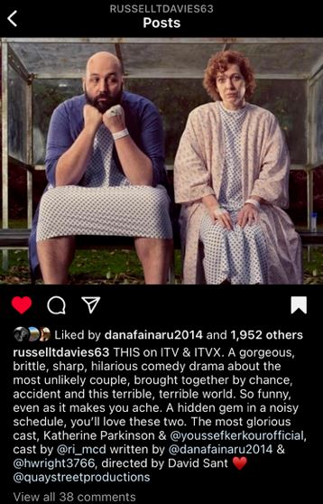 TheAgencyLDN_'s tweet photo. High praise indeed!

Check out Russell T Davies' @russelldavies63 endorsement for Significant Other (written by Hamish Wright @thewrighthamish )

Steaming now on @ITVX https://t.co/7OPFwAecPG