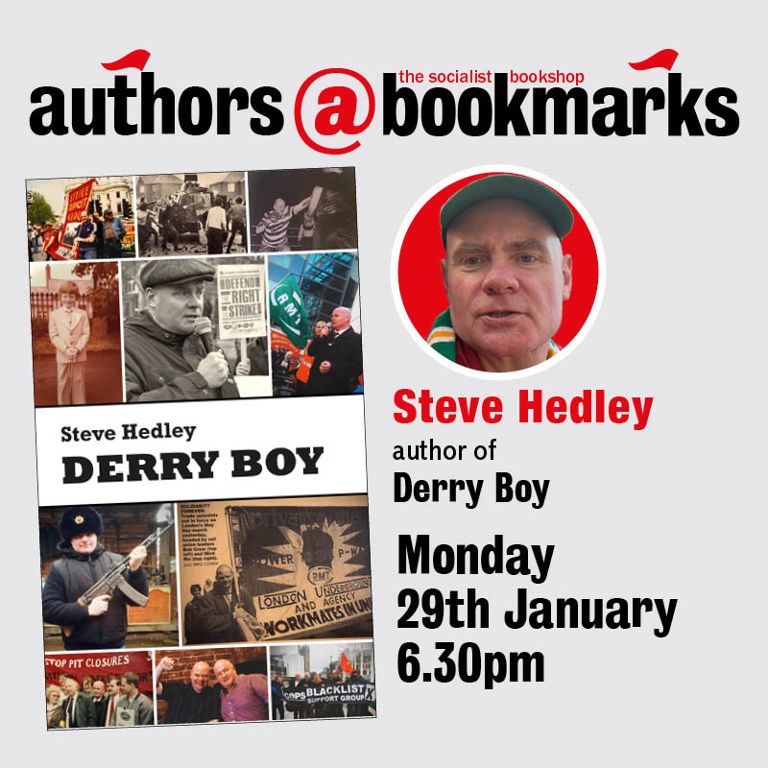 Bookmarks_books's tweet photo. ๐ฉJoin us at Bookmarks TODAY at 6.30pm to see @hedley4rmt_gs talk about his new book Derry Boy! ๐ฎ๐ช๐๐ข
@LolaBooks
#eventsatbookmarks #derryboy #stevehedley #bookmarksbookshop #righttostrike #equalityforall #tradeunion https://t.co/DzQjHM4JUP