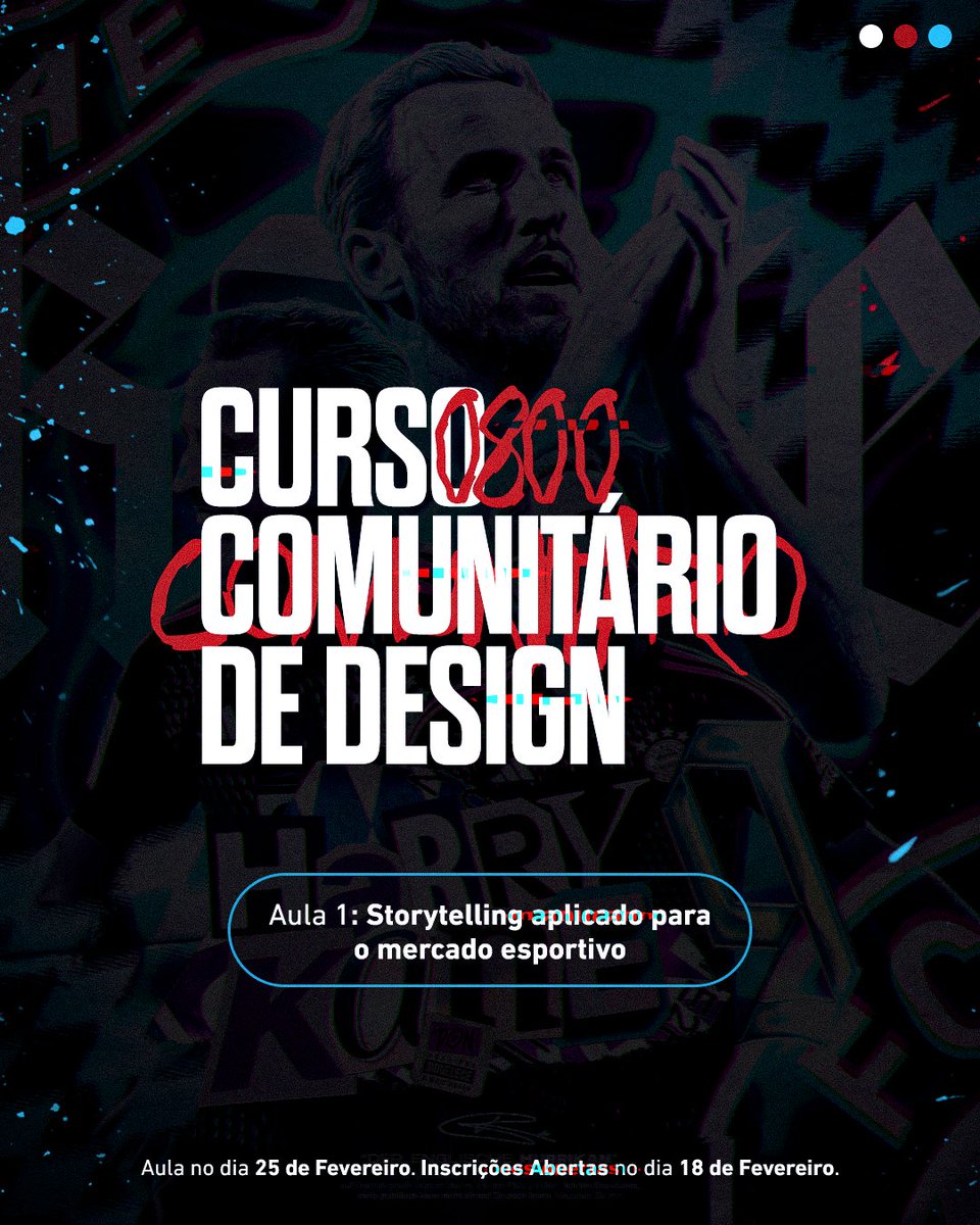 DonElece's tweet photo. VAI TER CURSO DE GRAÇA SIM! ⚠️

Antes do Workshop brabo que teremos em Março, a gente vai ter a primeira aula do Curso Comunitário de Design, INTEIRAMENTE gratuita, já em fevereiro.

Nessa aula inteiramente teórica, eu vou mostrar como podemos aplicar táticas de storytelling no mercado de artes esportivas. A aula deve ter aproximadamente 2h de duração + uma roda de conversa.

As inscrições vão ser abertas no dia 18 de fevereiro, e, a principio, teremos 30 vagas disponíveis para o evento. SALVEM ESSE POST pra não esquecer!

Te vejo lá? 🔜