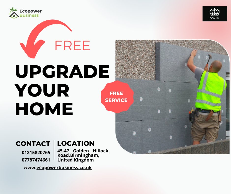 EcoPower33's tweet photo. "Elevate your home's comfort with our Free Boiler Replacements, External & Loft Insulation, Heating Controls. Stay warm, save energy. Contact us today! https://t.co/6NBBxbSuNI
#Freeboilerreplace #LoftInsulation #Externalwallinsulation #Heatingcontrol #Birmingham #upgradehome https://t.co/7sPHeyQRGS