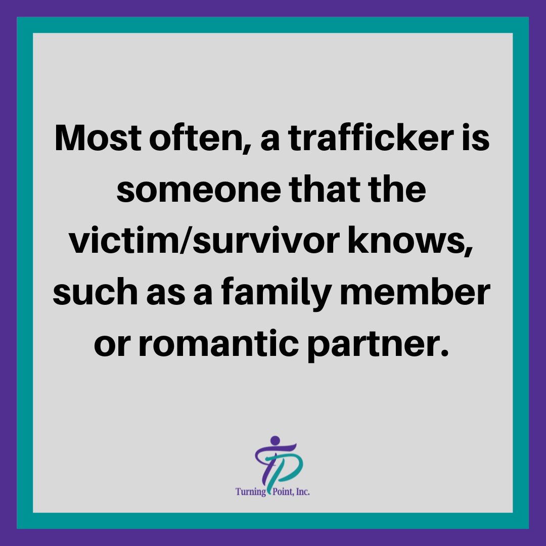TurningPointMac's tweet image. In the majority of human trafficking cases, the victim/survivor knows, trusts, and may even love the person trafficking them. This is rarely shown in the media, which tends to make people believe that human trafficking usually begins with a stranger abduction.