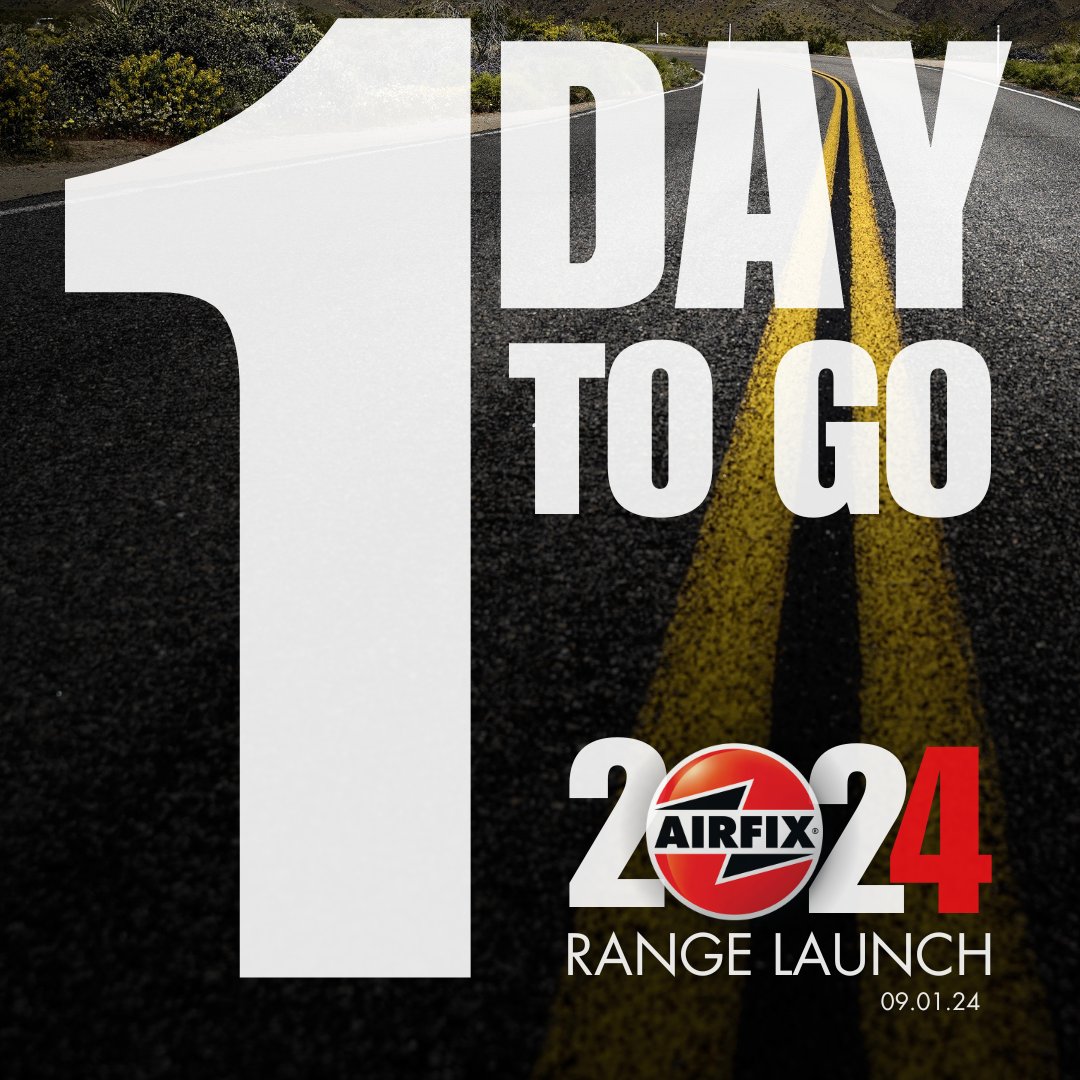 Airfix's tweet photo. 24 hours to go! 

What are your predictions for tomorrow's range launch? 

#Airfix2024 https://t.co/jfo8EyghMD