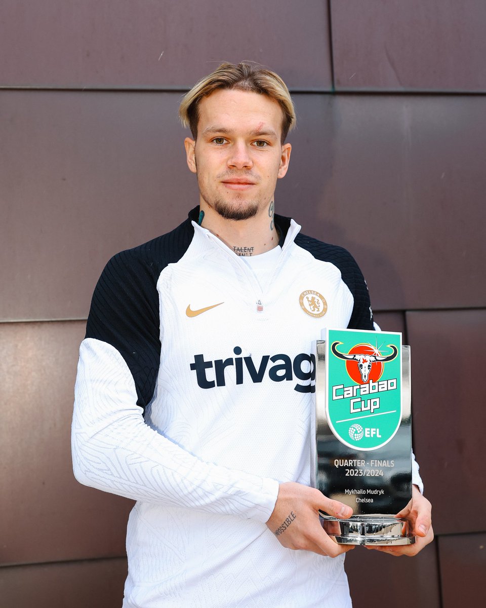 ChelseaFC's tweet photo. 🥁 Your Player of the Round for the #CarabaoCup quarter-finals… 

Mykhailo Mudryk! ✨🔥 https://t.co/wPVK21tI5U
