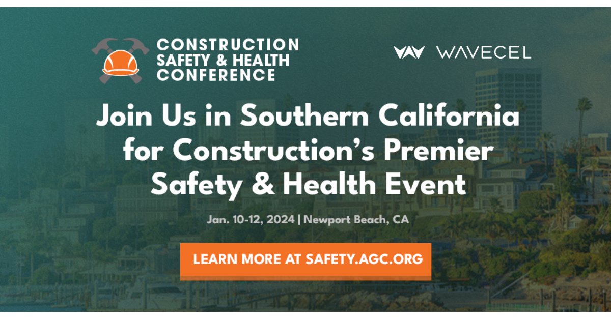 We are 2 days away from the 2024 AGC Construction Safety &amp; Health Conference in Newport Beach, CA. Stop by booth #9 to see our WaveCel construction helmets up close and learn more about the science behind our technology. Reach out to us if you would like to set up a time to meet!