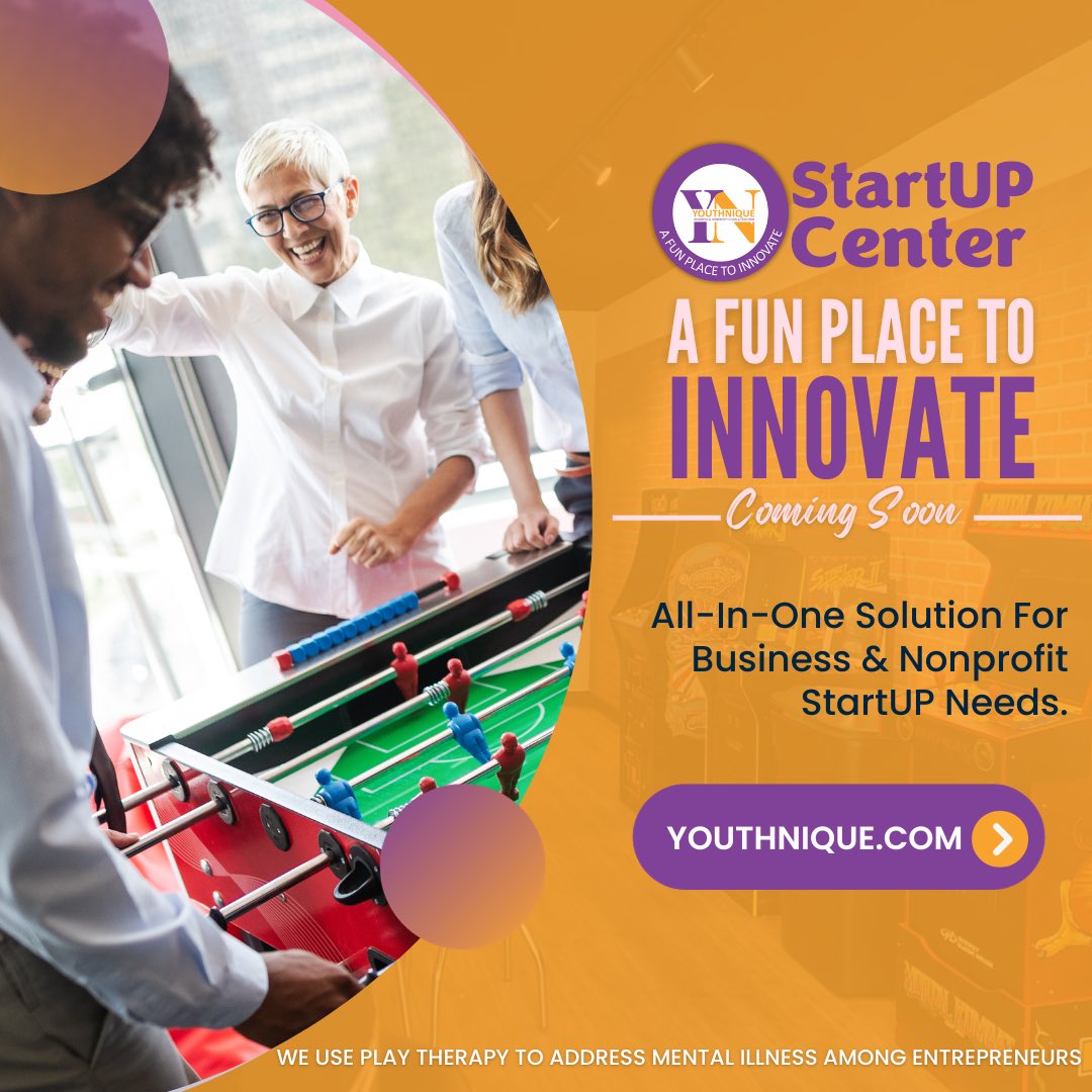 “StartUP Center” Detroit is COMING SOON! All-In-One Solution for Business and Nonprofit StartUP Needs. #playtherapy . LEARN MORE linktr.ee/youthnique #nonprofit #nonprofitlife #business #businessowner #startupbusiness #startuplife #entrepreneurship #entrepreneur