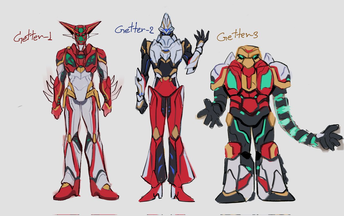 Sinitasama's tweet image. Getter Robo but they are Warframes for my silly getterframe au ✨️

#Warframe #GetterRobo