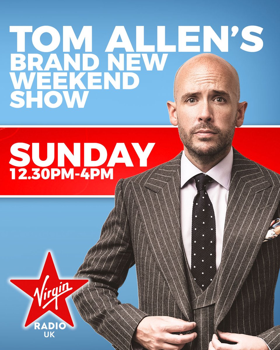 Your weekends are about to get even better 🤩

The wonderful <a href="/tomallencomedy/">Tom Allen</a> is here to soothe your Sunday with his brand new show - starts THIS SUNDAY afternoon from 12.30pm, straight after the Graham Norton Radio Show 📻

Get in touch via WhatsApp ⤵️
wa.me/443330033300