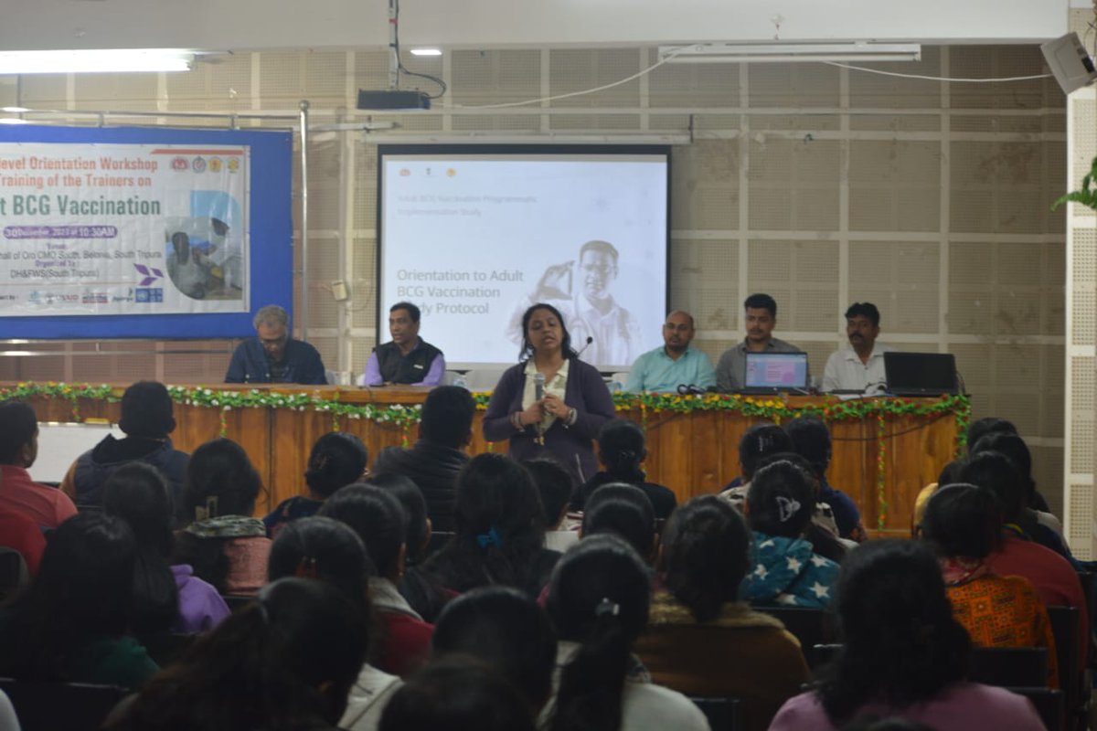 NISHTHA_CPHC's tweet photo. Empowering healthcare providers in #Tripura! NISHTHA supported a Training on Head Count Survey for #AdultBCGVaccination. 193 #healthcareproviders—#MOs, #CHOs, & #MPWs—have been empowered with a dedicated focus on #communityengagement and elevating the roles of #TBChampions. https://t.co/tBLgTNSpFd