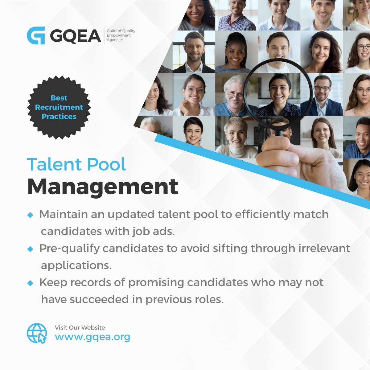 Guild_of_Q's tweet photo. Optimise talent pools strategically for recruitment success. 

#GQEA #employmentagency #recruitment #recruitmentagency #staffingagency #recruiter #recruitmentindustry #recruitmentconsultant #recruitmentstrategy #recruitmentsuccess #hr https://t.co/zTyI7vBeR9
