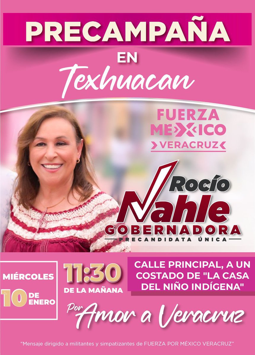 TatoVegaYu's tweet photo. La gira de nuestra precandidata única a la gubernatura @rocionahle, esto ya arrancó, ya prendió y cada día somos más!!
En #Veracruz es tiempo de mujeres, jóvenes, sectores y de abanderar las verdaderas causas.
#FxMVer
#FuerzaNAHLE
#FuerzaQueTransforma https://t.co/9HP6ldg6vO