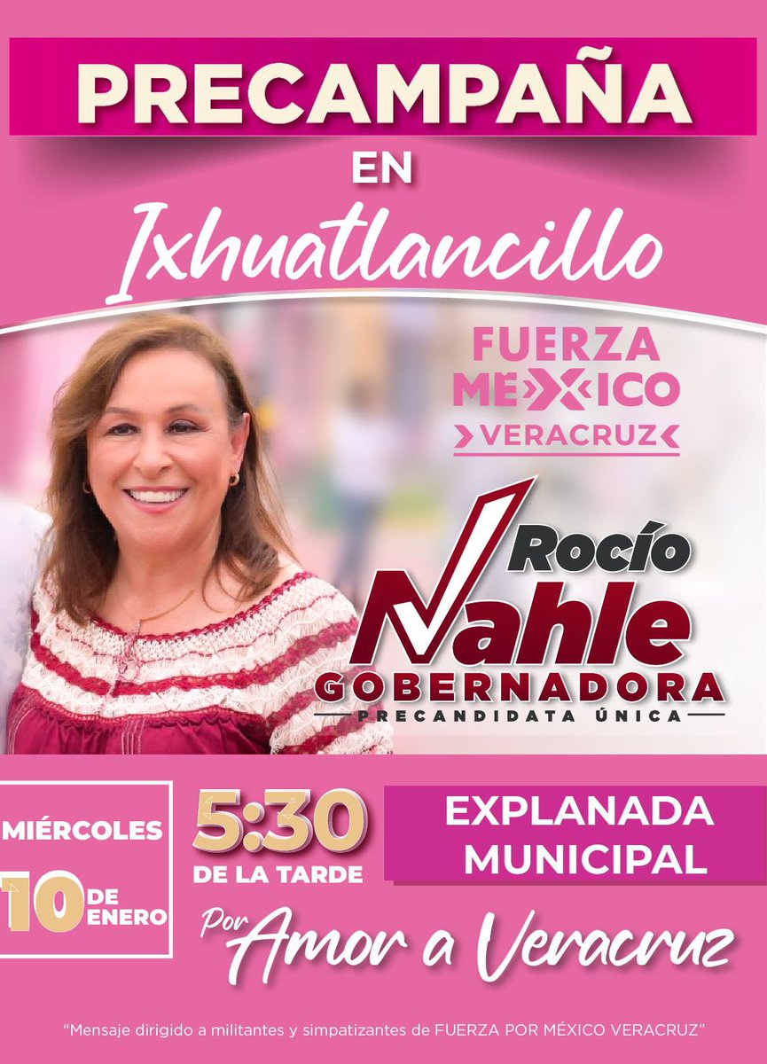 TatoVegaYu's tweet photo. La gira de nuestra precandidata única a la gubernatura @rocionahle, esto ya arrancó, ya prendió y cada día somos más!!
En #Veracruz es tiempo de mujeres, jóvenes, sectores y de abanderar las verdaderas causas.
#FxMVer
#FuerzaNAHLE
#FuerzaQueTransforma https://t.co/9HP6ldg6vO
