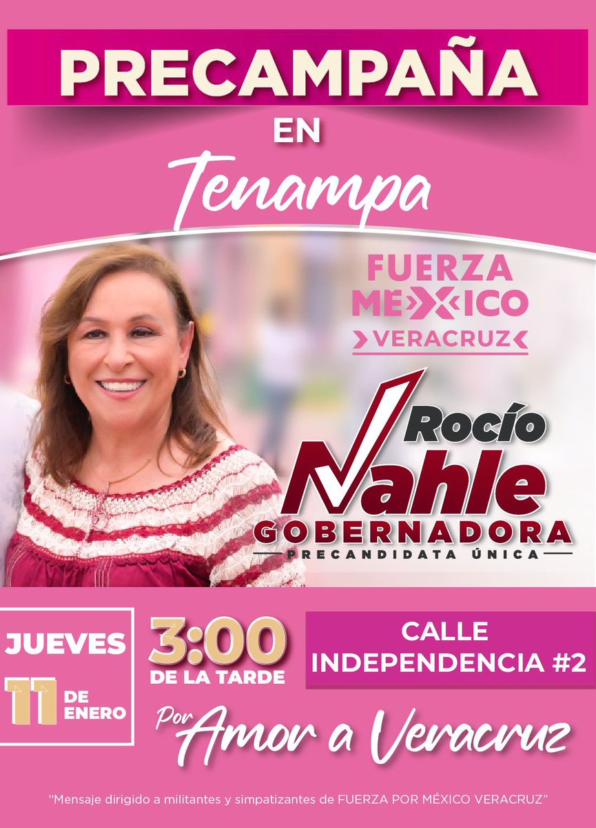 TatoVegaYu's tweet photo. La gira de nuestra precandidata única a la gubernatura @rocionahle, esto ya arrancó, ya prendió y cada día somos más!!
En #Veracruz es tiempo de mujeres, jóvenes, sectores y de abanderar las verdaderas causas.
#FxMVer
#FuerzaNAHLE
#FuerzaQueTransforma https://t.co/9HP6ldg6vO