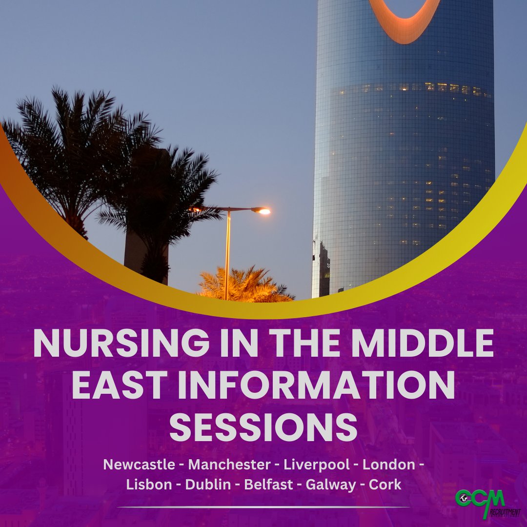 Take the next step in your Nursing Career- Nurse in the Middle East. Join us in Jan for FREE INFORMATION SESSIONS about Nursing In The Middle East. Learn about salary/benefits, how to apply &amp; more! Register at bit.ly/3YUR01o