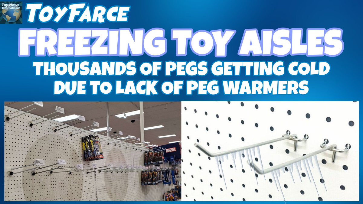 toyfarce's tweet photo. BREAKING NEWS:
FREEZING TOY AISLES - THOUSANDS OF PEGS GETTING COLD DUE TO LACK OF PEG WARMERS!
https://t.co/ncJ4UwSEkd
#toyfarce #target #walmart #pegs #pegwarmers #shelfwarmers #winter #freezing #cold #actionfigures #toys #collectibles #toycollector #toycommunity https://t.co/k1aL5spBoP