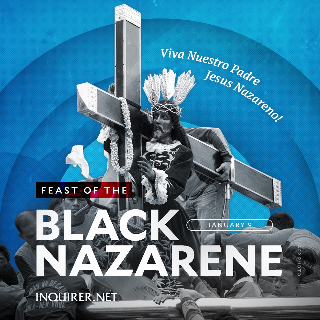 inquirerdotnet's tweet photo. VIVA SEÑOR JESUS NAZARENO  🙏 

Today, Jan. 9, is the feast day of the Black Nazarene, the celebration of the first procession that transferred the venerated image from Intramuros to Quiapo Church. #Nazareno2024 

READ MORE: https://t.co/3gWeVbrrjm https://t.co/VXjMiquvOv