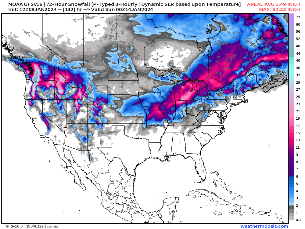 The powerful winter storm on Fri-Sat is modeled to "rapidly intensify" into a rare over-land "bomb cyclone"

Minimum storm pressure --> barometer busting  968 mb 

Record is the Cleveland Superbomb of Jan 1978 (Great Blizzard) 

Likely blizzard conditions for millions w/Michigan