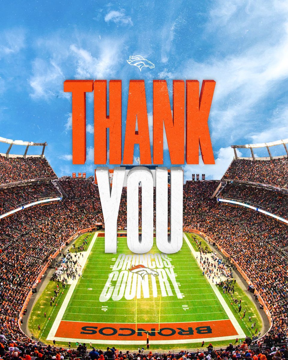 Best fans in the NFL. 👏

Thank you for your support all season long, #BroncosCountry!
