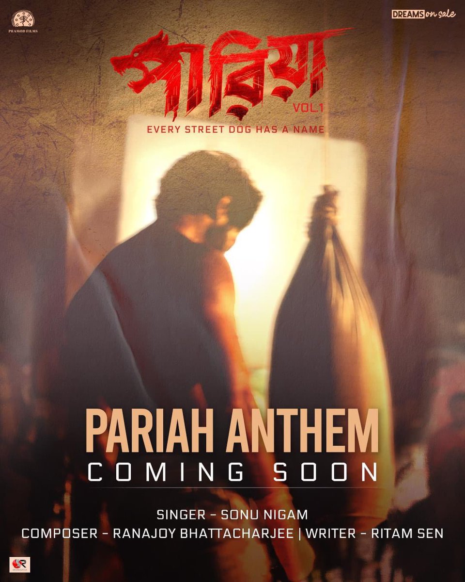 #PARIAH anthem, coming soon! @SonuNigamSingh @ranajoybh #Ritam @TathagataM1985 @AnganaRoy_ @mukherjesoumya @AmbarishBhatta6 @SreelekhaSpeaks @satadeeps @theavinabaghosh @pramodfilmsnew @dreams_on_sale