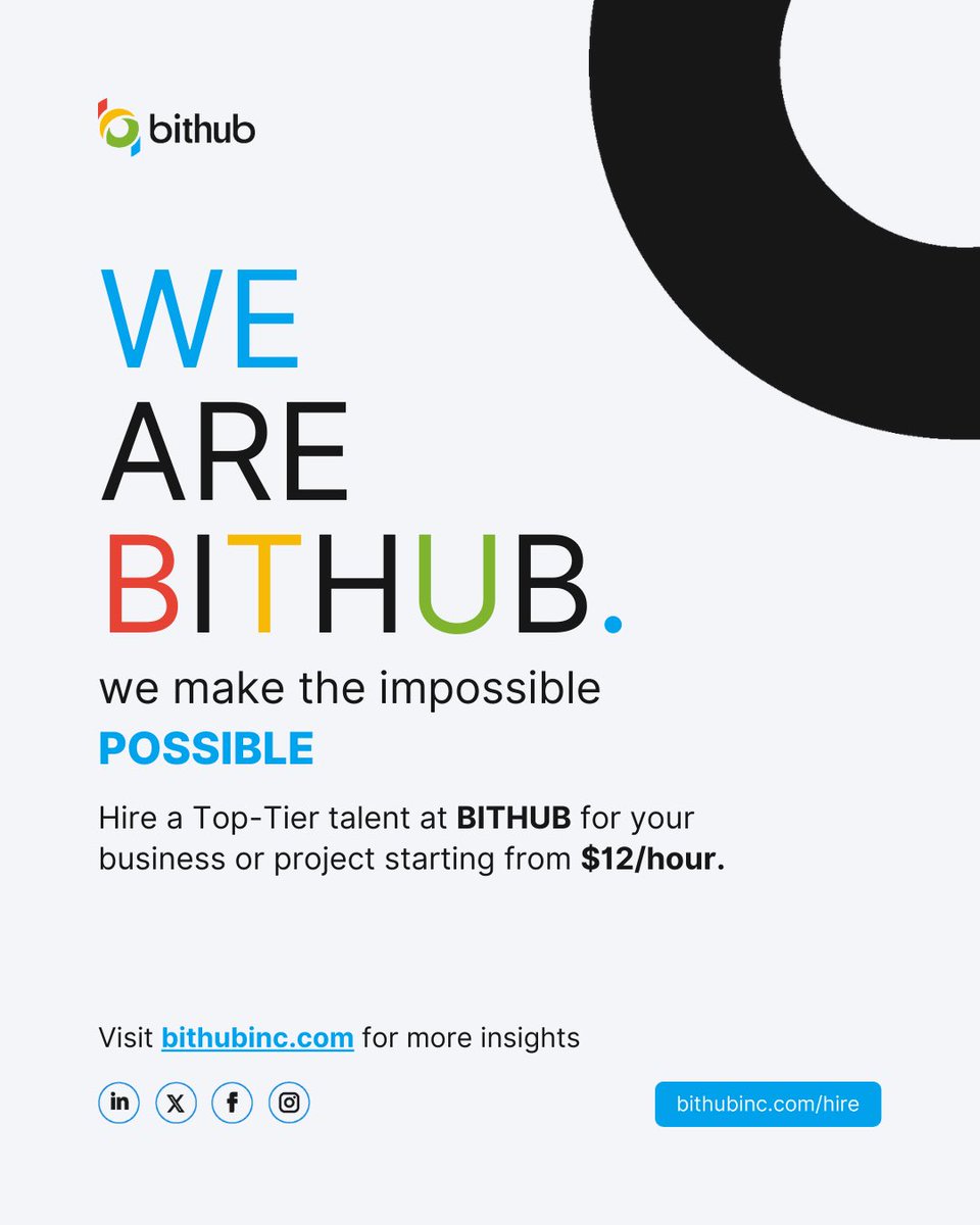 Coding the future, one line at a time!
At BitHub, we turn the impossible into reality. Elevate your business with top-tier pre-vetted tech talents. 

Ready to grow your team?
Let's BitHub help you build your dream team! 

Use the link in the bio to find your best talent today!