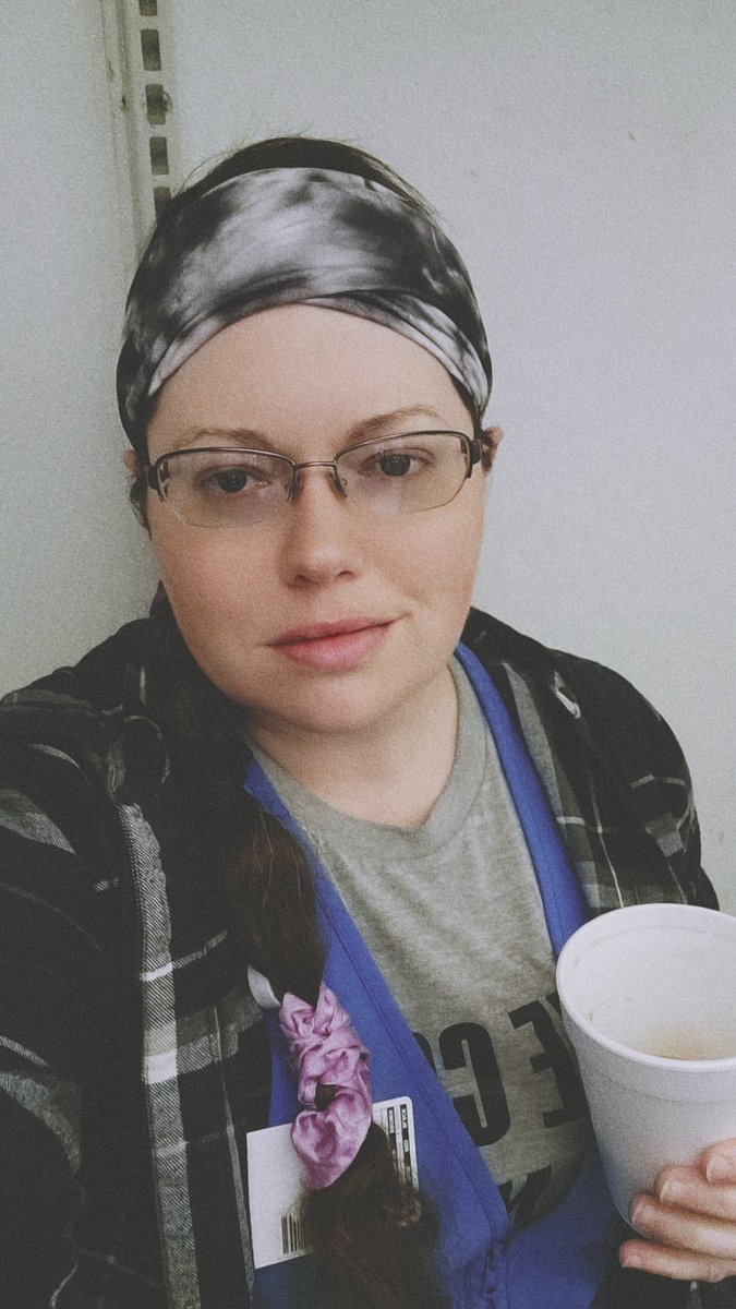 AdhdHeathen's tweet photo. After being allowed to wear a hat for 2 years at work they suddenly took that away from me. I hope this is an acceptable substitute. How do I look, everyone? Other than tired, that's what the extra coffee is for 😉 #WorkinHard #CoffeeLover #Walmart #GoldenGlobes2024 https://t.co/aPAYW9znXl