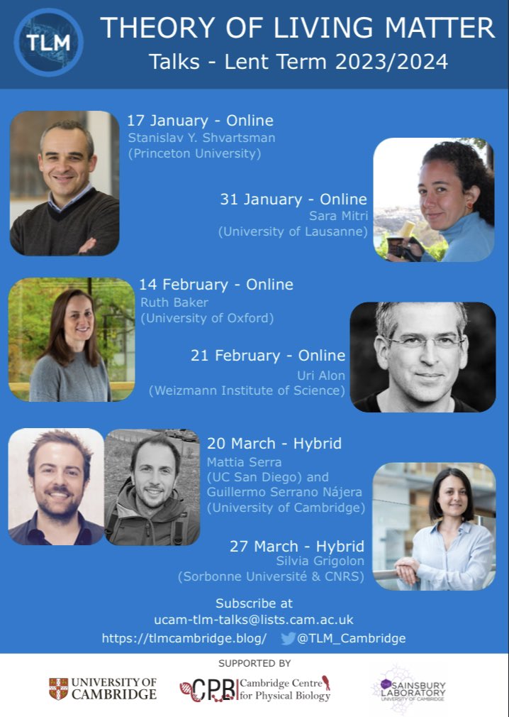 📢 @TLM_Cambridge is back with a stellar line up of online and hybrid talks for Lent Term 2024!! 🤩 Wednesdays - 16:00 UK time 📢 Please RT and subscribe 📧 to attend our online talks: lists.cam.ac.uk/sympa/subscrib…