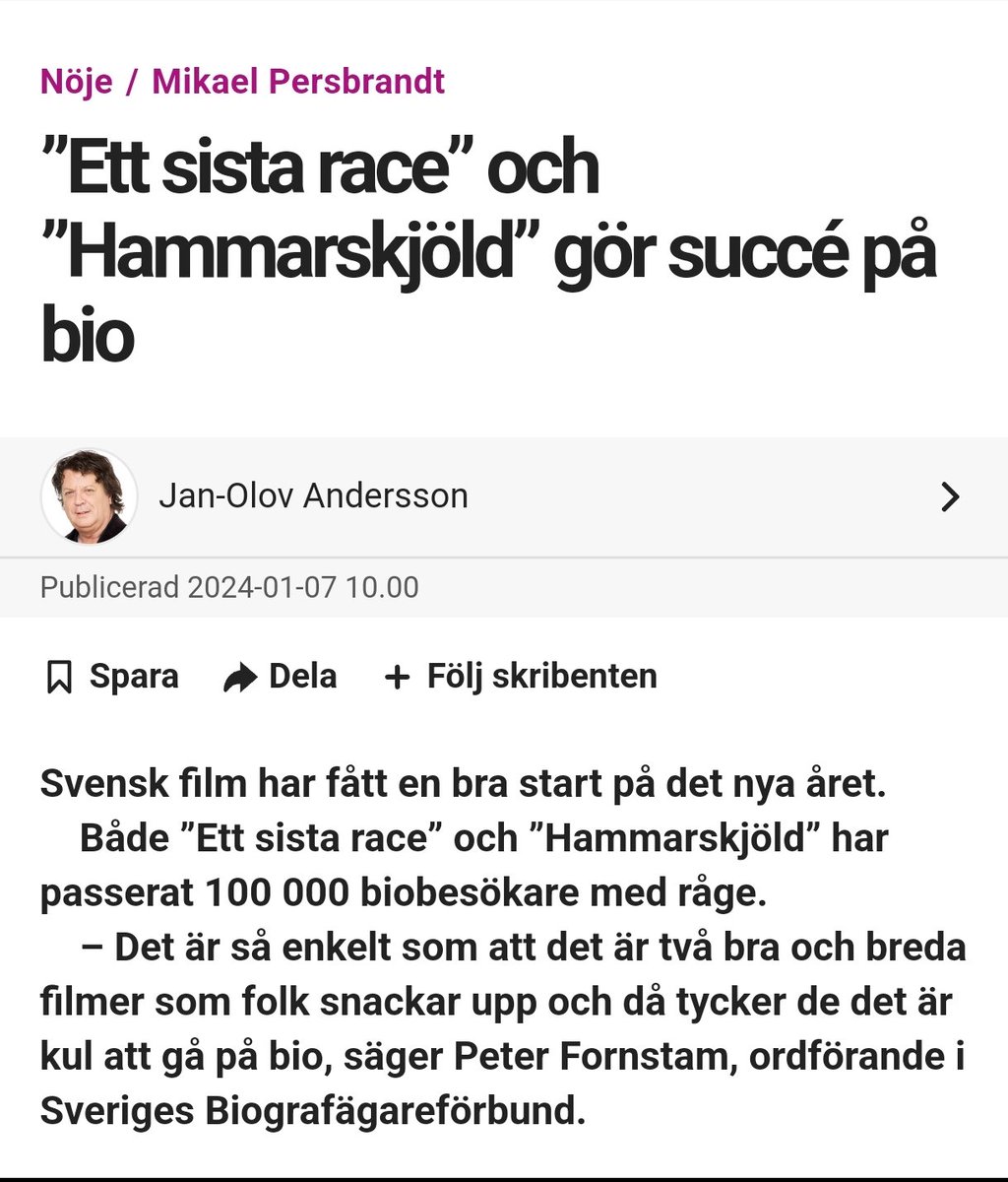 'Hammarrace', the new 'Barbenheimer' in Sweden. Two of Swedens latest movies are killing it at the box office in Sweden. Our greatest and biggest cinema owner @FilmstadenAB is owned by @AMCTheatres #amc $amc
AMC is now making cash in Sweden.
That was not the case in 2022
🩳🏴‍☠️💀