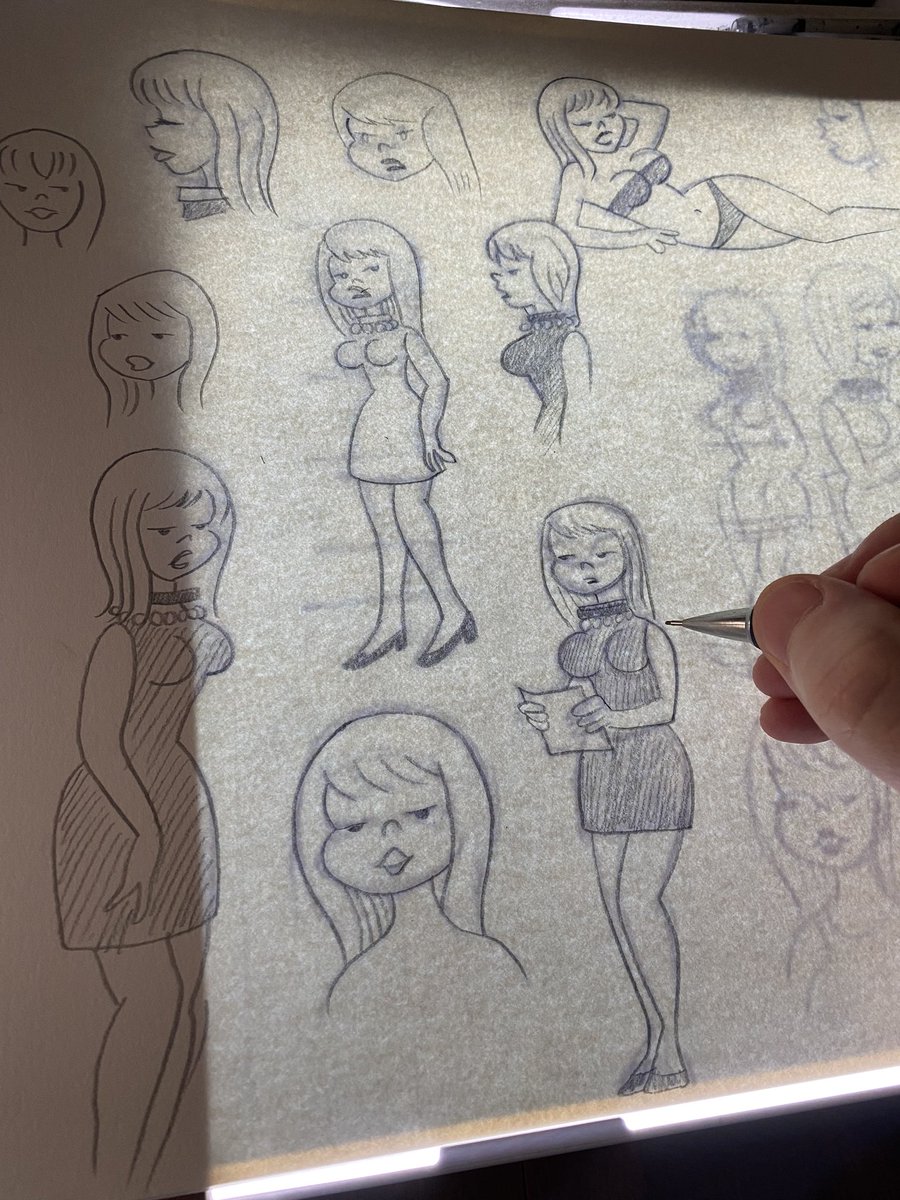 wilandike's tweet image. More Mort Walker Lightboxing so I have some pencil sketches for inking warm-ups. #beetlebailey #missbuxley #kingfeatures #kingfeaturessyndicate #comicskingdom