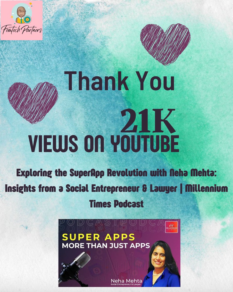 🎙️ Join us on a fascinating journey into the SuperApp era with Neha Mehta on Millennium Times Podcast! 🚀📱 Watch now: youtu.be/3fdoO05_10o?si… Don't miss this insightful discussion! #SuperApps #Innovation #PodcastInsights #FintechRevolution #DigitalPayments #FinanceInnovation
