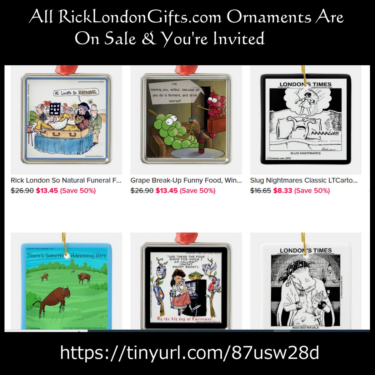 GSWSyndicate's tweet photo. Google #1 ranked #funniest #ChristmasTree #Ornaments #discounts #deals @RickLondon #Gifts #freepersonalization #shipsworldwide #funnygifts Google #1 ranked #offbeat #cartoon #Shop from #comfort of #home @zazzle #humor #guaranteed https://t.co/zcPHev9UOz https://t.co/9IA8cFohLZ