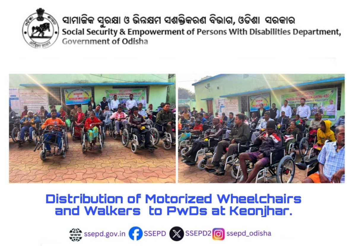 SSEPD2's tweet photo. #MotorizedWheelchair #Walker #Keonjhar #DisabilityCare #DisabilityWelfare #PwDWelfare #Wheelchair #OdishaCares #SSEPD  @CMO_Odisha @Ashokpandabbsr @BPSethi https://t.co/F7qkXhPF1X