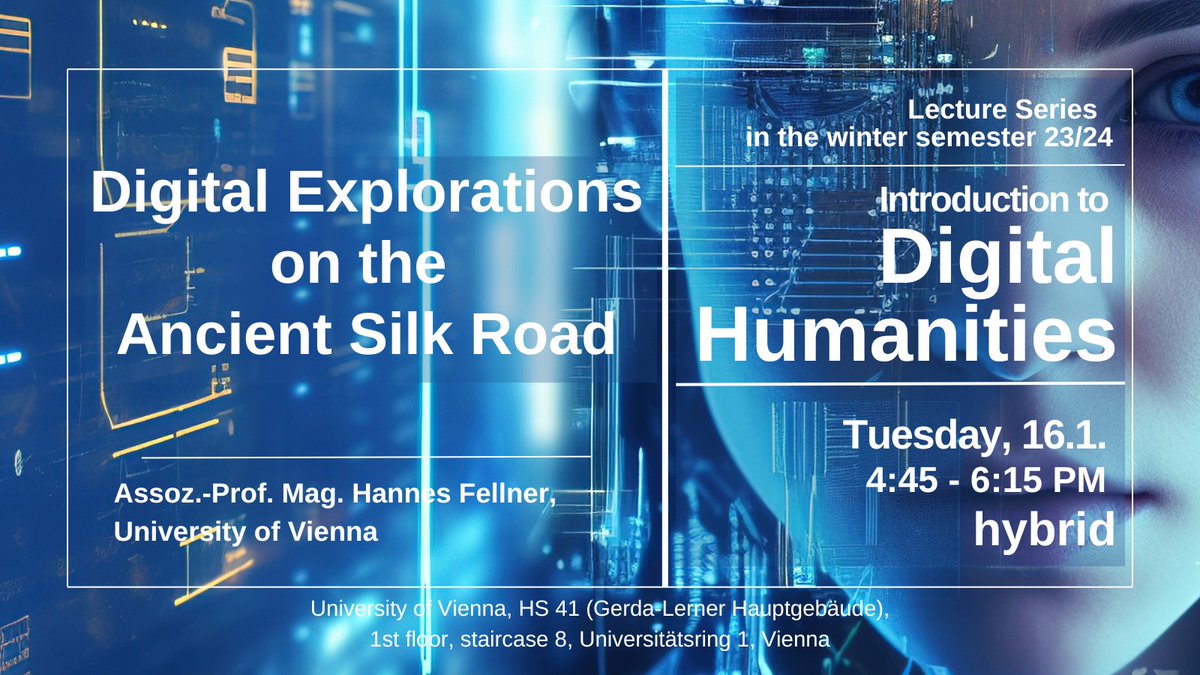 Tomorrow, the #DigitalHumanities lecture circuit @DH_UniWien welcomes @hannes_fellner, who  takes the audience on a journey to 'Digital Explorations on the Ancient Silk Road'
📅TUE, 16.1.; 16:45
👉clariah.at/digital-humani…
Check out the #SummerSchool: ℹ️…naborderlandsconference.wordpress.com/summer-school