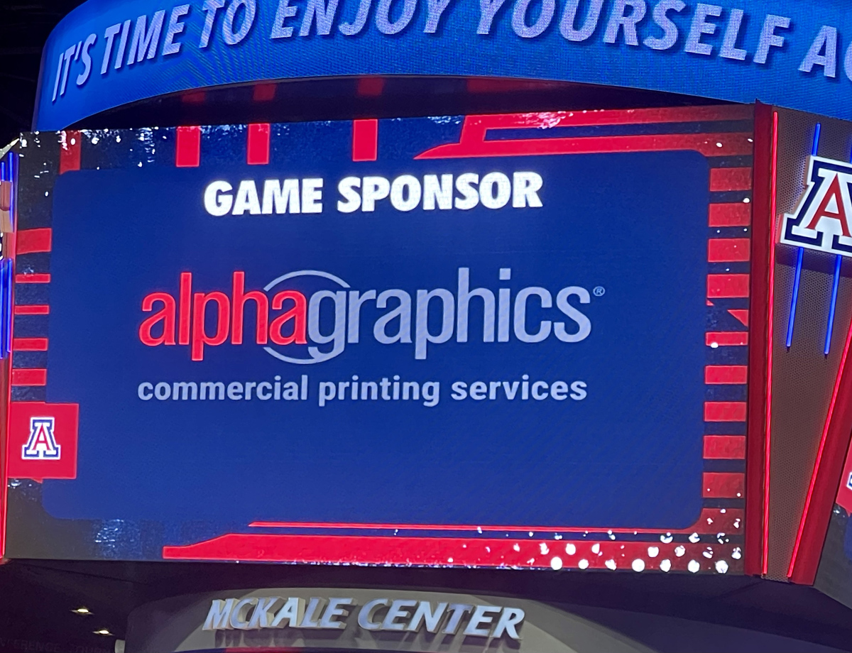 We welcomed 2024 Wildcat style on New Year’s Eve, cheering the women’s basketball team to a win with our own stellar team of AlphaGraphics women. Even a visit from Wilma!