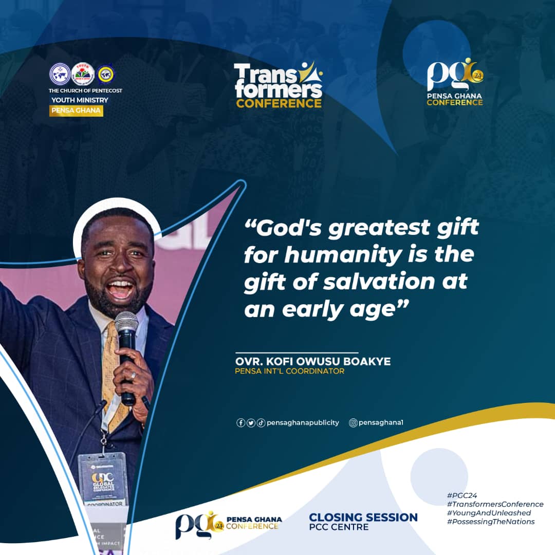 pensaghana1's tweet photo. 📸|| Excerpts from the presentation of Ovr. Kofi Owusu Boakye, the PENSA Int'l Coordinator, at the just ended Transformers Conference.

⛪| Pentecost Convention Centre (PCC) 

#PGC24  | #TransformersConference |  #YoungAndUnleashed | #PossessingTheNations https://t.co/ydLKm6VxAA