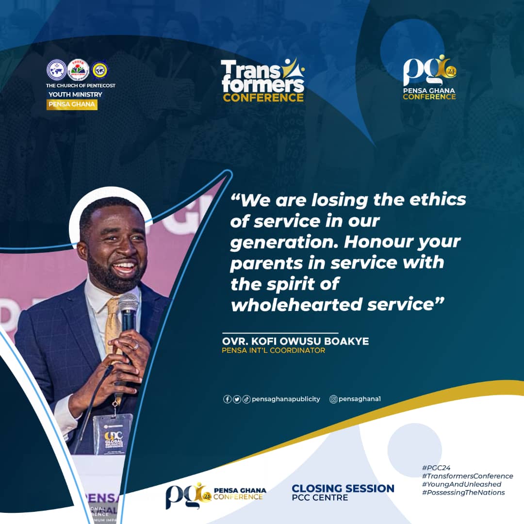 pensaghana1's tweet photo. 📸|| Excerpts from the presentation of Ovr. Kofi Owusu Boakye, the PENSA Int'l Coordinator, at the just ended Transformers Conference.

⛪| Pentecost Convention Centre (PCC) 

#PGC24  | #TransformersConference |  #YoungAndUnleashed | #PossessingTheNations https://t.co/ydLKm6VxAA