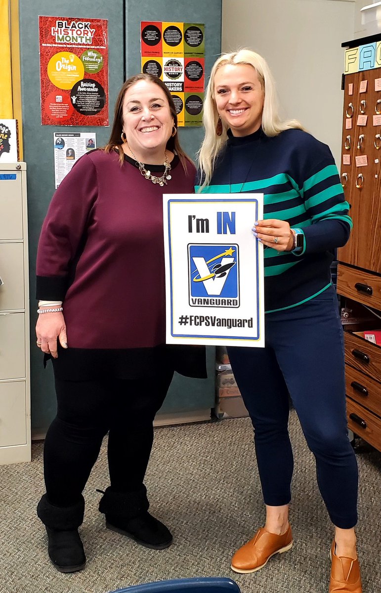 Congratulations and Welcome to Vanguard @MissDittoTuES!!  #fcpsvanguard