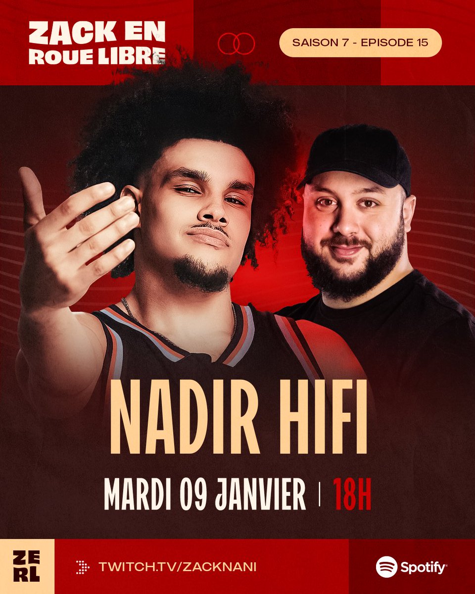 Zack_Nani's tweet image. Semaine de Basket avec le NBA Paris Game mais AUSSI sur Zack en Roue Libre ⛹️

J’ai le plaisir de recevoir le crack @NadirHifi joueur du Paris Basket en Live demain à 18h 👨‍🍳