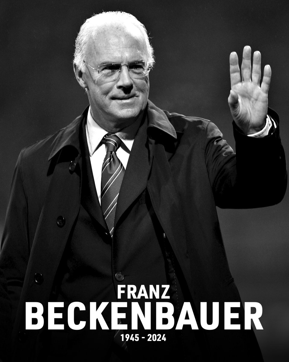 Faleceu a lenda alemã Franz Beckenbauer, aos 78 anos. Que descanse em paz.