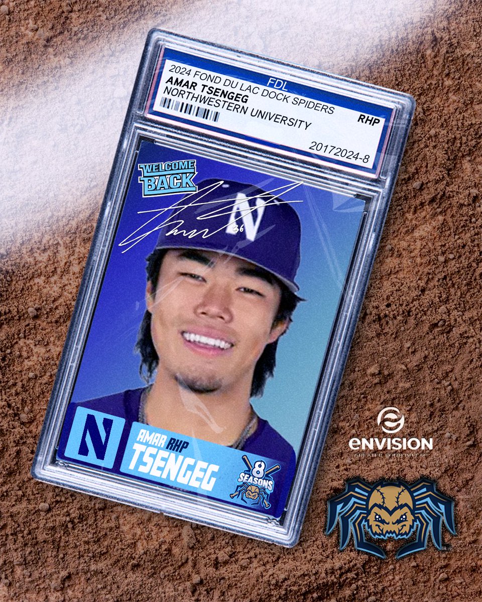 Welcome back to Fond du Lac, RHP Amar Tsengeg, presented by Envision Greater Fond du Lac! #SpinTheWeb