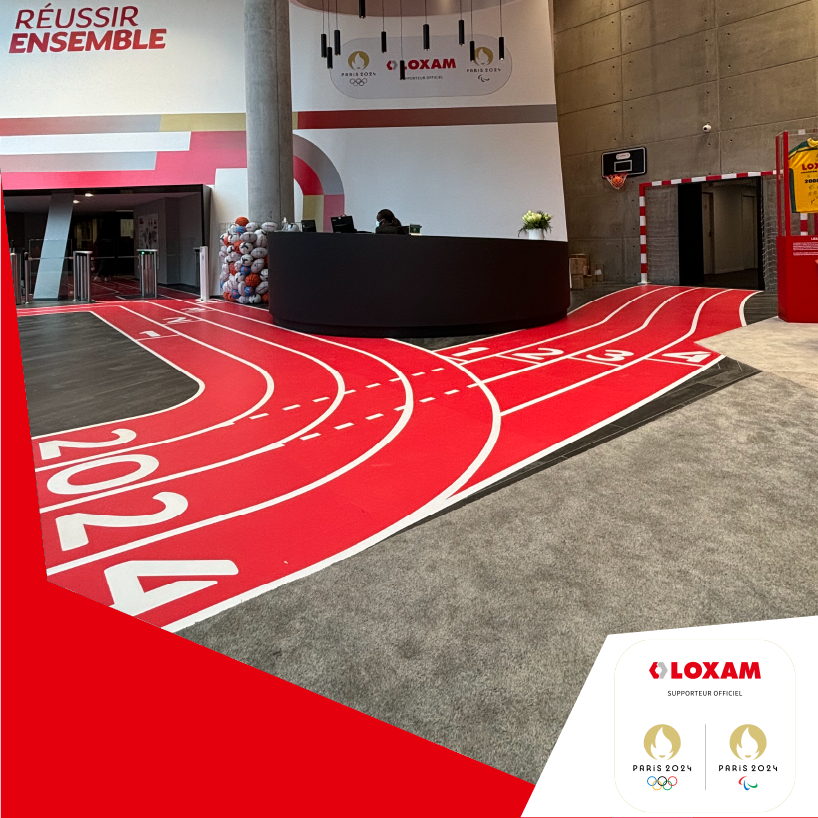 GroupeLOXAM's tweet photo. [#LoxamParis2024] En tant que supporteur officiel le siège Loxam se met aux couleurs du partenariat ! 👏 

Entrez en immersion dès le hall d'entrée...🤩 

➡️ PS : 200 jours avant les Jeux Olympiques et 233 jours avant les Jeux Paralympiques !  
#Loxam #EnRoutePourParis2024 https://t.co/Bld4YferYp