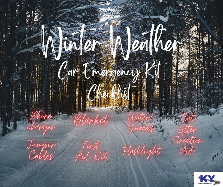 With winter weather in the forecast, now is the time to prepare.
To remain safe during this time, the best thing you can do is not drive on the roads, but if you must, plan ahead and prepare your vehicle.
#kentuckysafedriver #kysafedriver #aliveat25 #WinterWeatherPrep