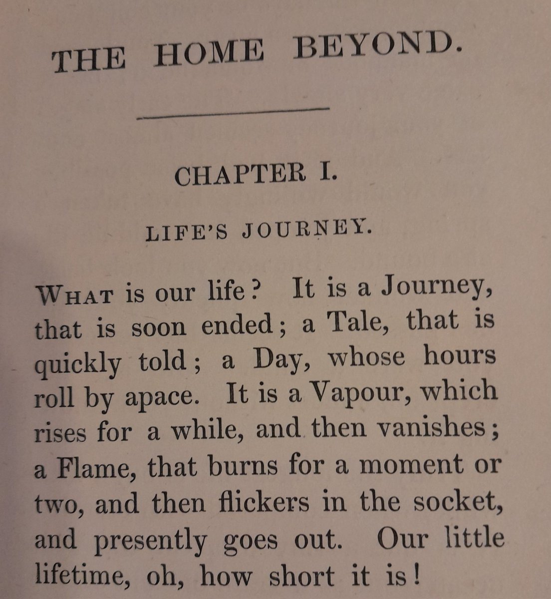 revsrgamble's tweet photo. What is life?
Opening paragraph from, 'The Home Beyond ' by Rev Fallows 1835 – 1922
#aDay #aVapour #aFlame @IMcMillan https://t.co/hfKAGg6fXK