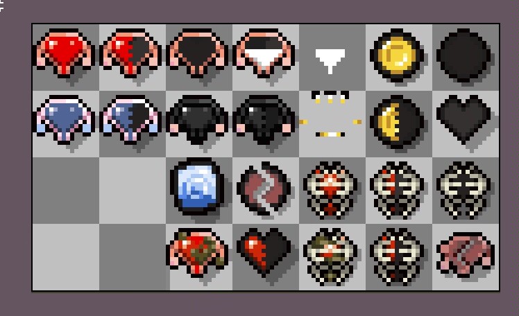 made some issac mod that replaced the hp bar #thebindingofisaac #tboi