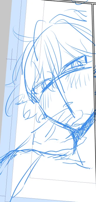 アタリ→線画→ベタ→トーン 
