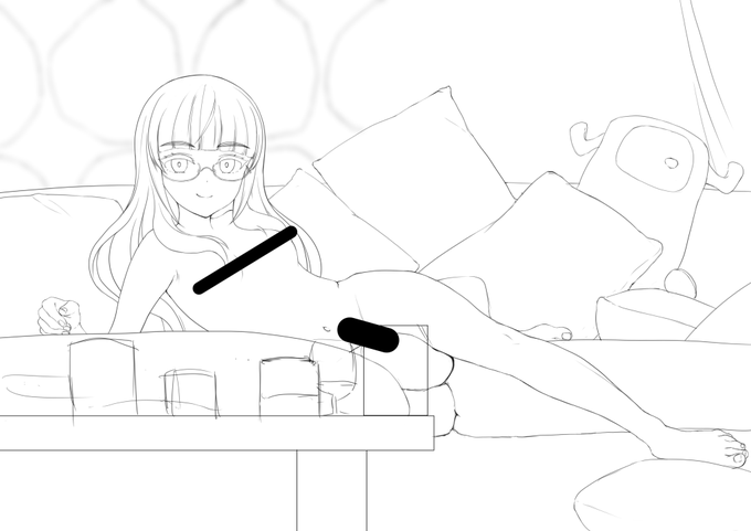 線画上がりました 